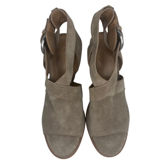 Marc Fisher LTD Taupe Vega Sandal - Size 6.5 - Women - Picture 9 of 14